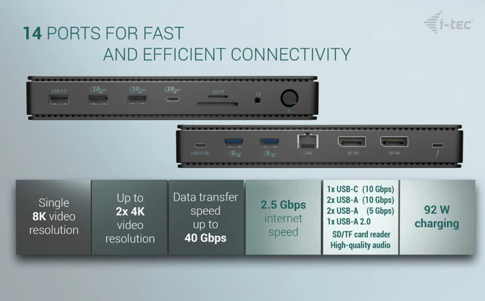 i-tec Thunderbolt 4 Docking Station PRO, Thunderbolt 4 [Buchse]