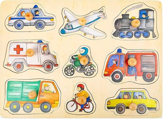 Legler Small Foot Setzpuzzle Fahrzeuge der Stadt