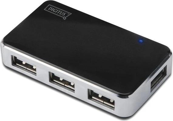Digitus USB-Hub, 4x USB-A 2.0, USB 2.0 Mini-B [Buchse]