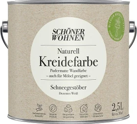 Schöner Wohnen Naturell Kreidefarbe innen schneegestöber dezentes weiß, 2.5l