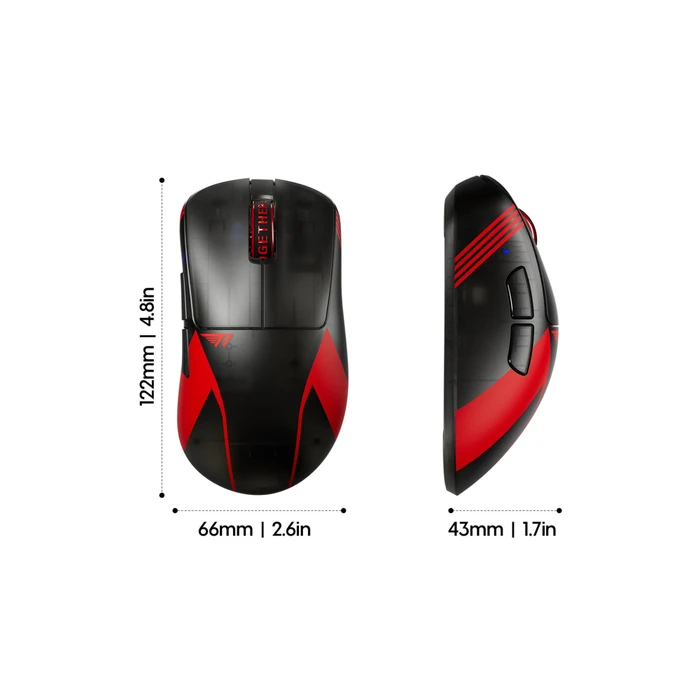 Pulsar Gaming Gears Xlite V4 Wireless Wireless T1 Limited Edition schwarz/rot, USB