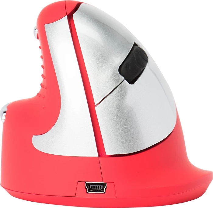 R-Go HE Sport Mouse Vertikale Maus rot, mittel, Linkshänder, Bluetooth