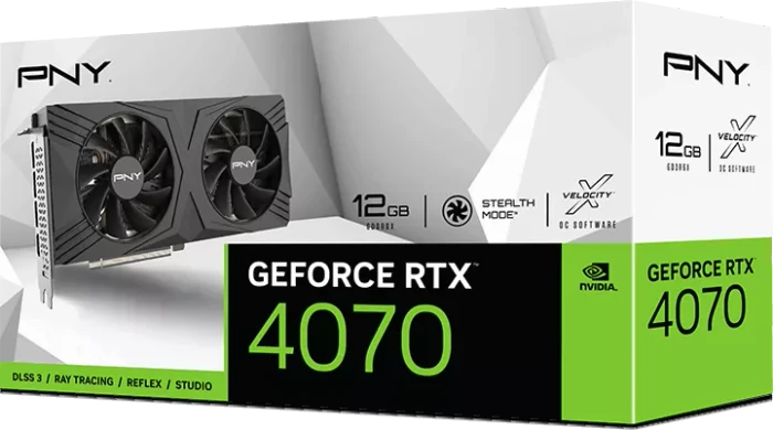 PNY GeForce RTX 4070 Verto Dual Fan, 12GB GDDR6X, HDMI, 3x DP