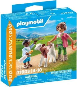 playmobil DuoPack Bäuerin mit Kind und Kalb