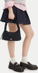 Tommy Hilfiger Casual mit Crinkle-Struktur Schultertasche schwarz