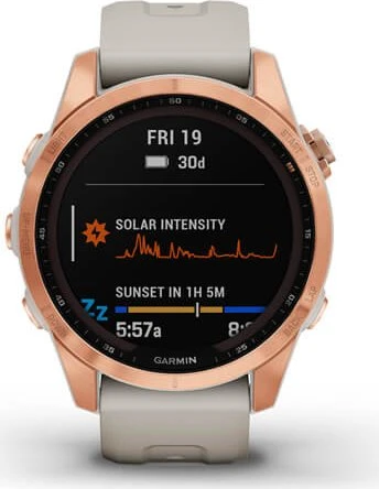 Garmin Fenix 7S Solar rose gold/light sand