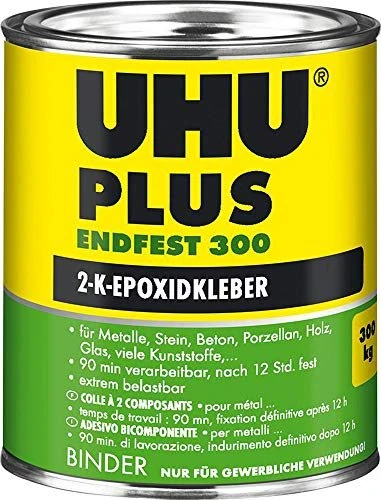 UHU Plus Endfest Binder 2-Komponenten Epoxidharzkleber, 915g