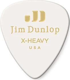 Dunlop Celluloid White Pick, Extra Heavy, 72-Pack