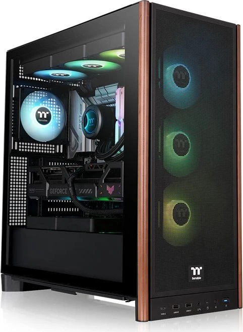 Thermaltake S370 WS Black, schwarz/braun, Glasfenster