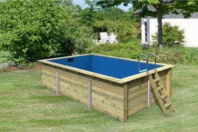 Karibu Holz Frame Pool Set rechteckig 486x309x125cm