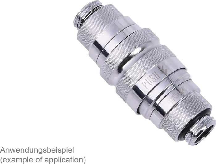 Alphacool Eiszapfen G1/4" AG Schnellverschluss Stecker, chrome