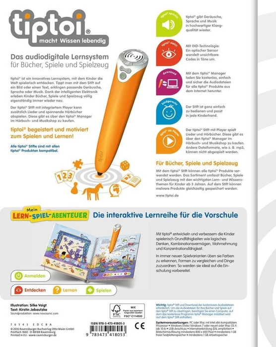 Ravensburger tiptoi Buch: Mein Lern-Spiel-Abenteuer: Vorschulwissen