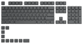 Glorious GPBT Keycaps, Kunststoff (PBT), Black Ash, grau, 114 Tasten (104+10), ANSI-US