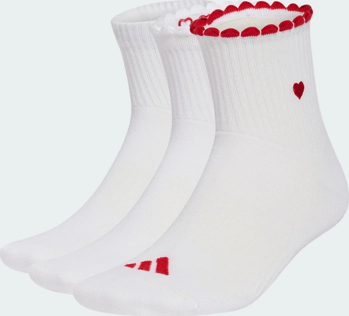 adidas Grafik Socken white/better scarlet/schwarz, 3 Paare (Damen) (KQ5946)