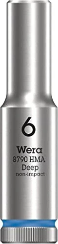 Wera 8790 HMA Deep Außensechskant Steckschlüssel 1/4", 6x50mm