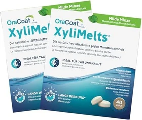 OraCoat XyliMelts Hafttabletten Milde Minze, 80 Stück