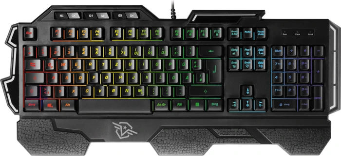 Vivanco IT-KB G1 Advanced Gaming Keyboard, LEDs RGB, schwarz, USB, DE