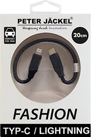Peter Jäckel Fashion Cable USB-C/Apple Lightning 0.2m schwarz