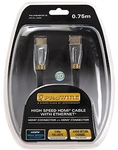 Vivanco PW2HDHD100-14 ProWire High Speed mit Ethernet HDMI 1.4 Kabel, 10m