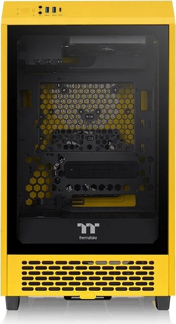 Thermaltake The Tower 200 Bumblebee, gelb, Glasfenster, Mini-ITX
