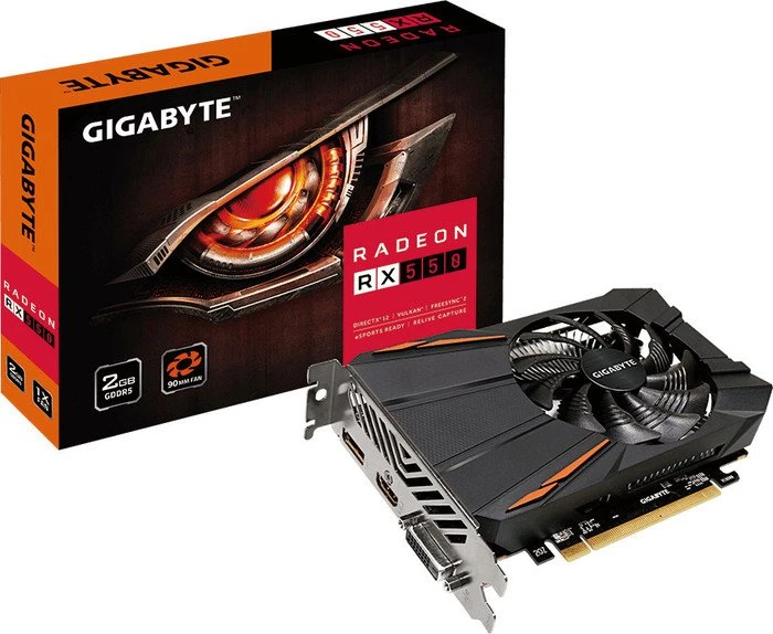 GIGABYTE Radeon RX 550 D5 2G, 2GB GDDR5, DVI, HDMI, DP