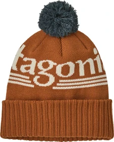 Patagonia Powder Town Beanie hut tripper logo: cinnamon brown