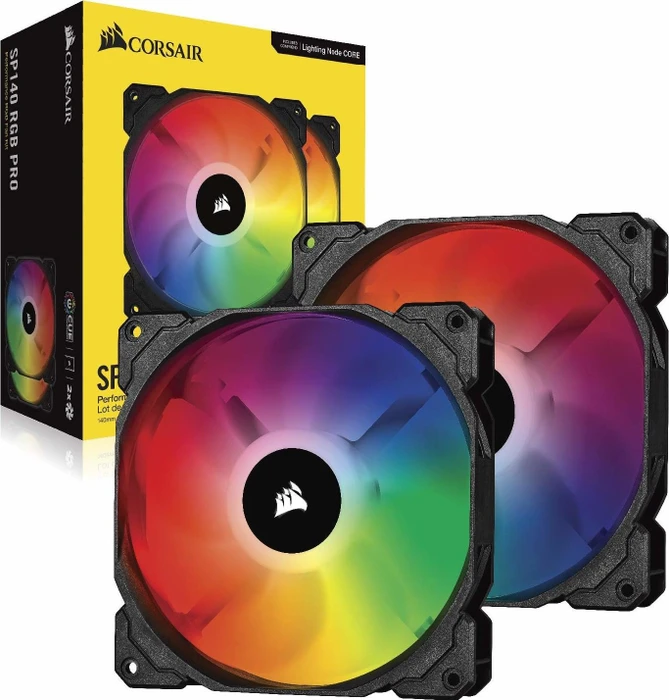 Corsair SP Series iCUE SP140 RGB PRO Performance Dual Fan Kit, LED-Steuerung, 140mm, 2er-Pack