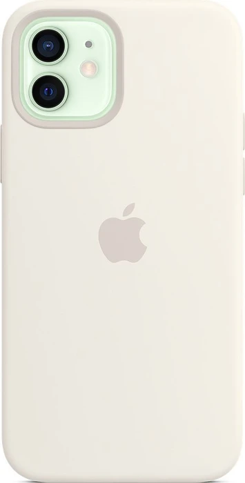 Apple Silikon Case mit MagSafe für iPhone 12/iPhone 12 Pro weiß