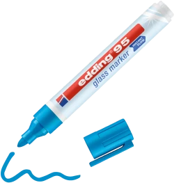 edding 95 Glasmarker hellblau