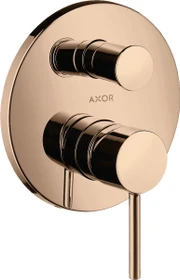 Hansgrohe Axor Starck Wannenmischerarmatur mit Pingriff und Sicherung polished red gold