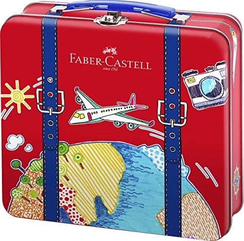 Faber-Castell Connector Filzstift Reisekoffer sortiert, 40er-Set, Metallbox