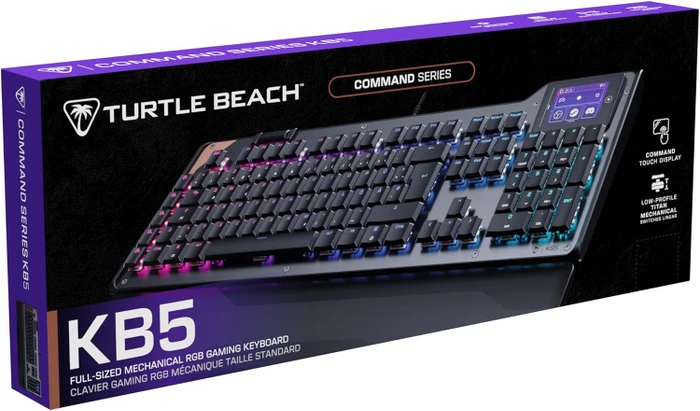 Turtle Beach Command Series KB5, schwarz, LEDs RGB, Low-Profile TITAN Linear, USB, DE