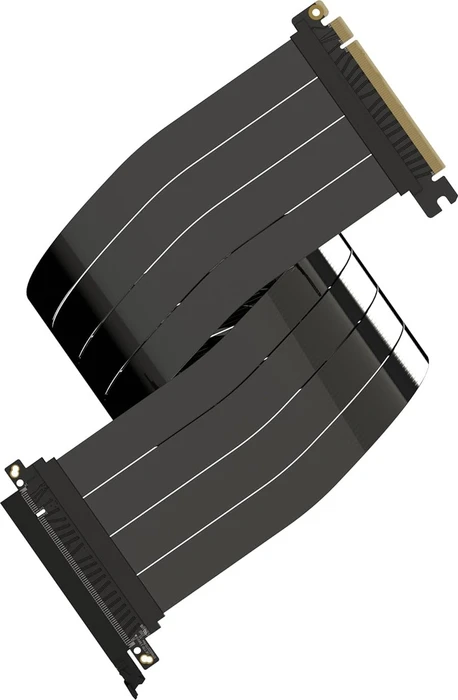 LinkUP AVA5 Riser Kabel, gerade, PCIe 5.0, 700mm, schwarz