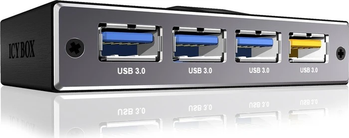 RaidSonic Icy Box IB-AC611 USB-Hub, 4x USB-A 3.0, USB 3.0 Micro-B [Buchse]