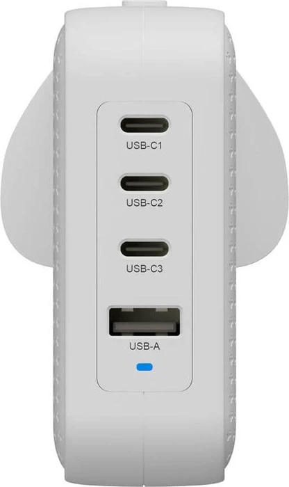 Hyper HyperJuice GaN Reise-Ladegerät, 3x USB-C + 1x USB-A, 100W, weiß