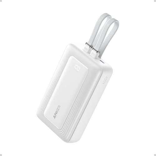 Anker Power Bank (20K, 30W, Built-in USB-C + Lightning Cable)