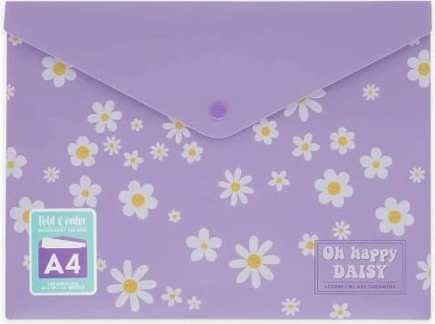 Legami Fold & Order Dokumentenmappe, 1 Fach, A4, quer, Daisy