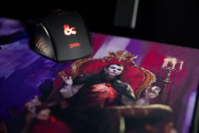 Konix Dungeons & Dragons Curse of Strahd Mouse Pad, 320x270mm, Motiv violett/rot