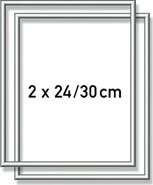 Schipper Arts & Crafts 2 Alurahmen 24x30cm silber