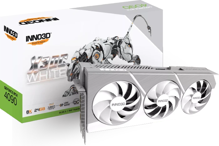 INNO3D GeForce RTX 4090 X3 OC White, 24GB GDDR6X, HDMI, 3x DP