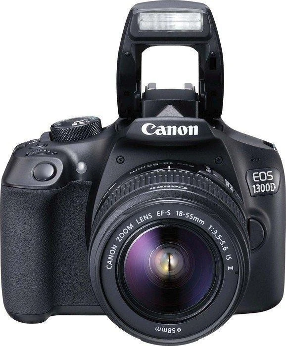 Canon EOS 1300D schwarz mit Objektiv EF-S 18-55mm 3.5-5.6 IS II Power Kit