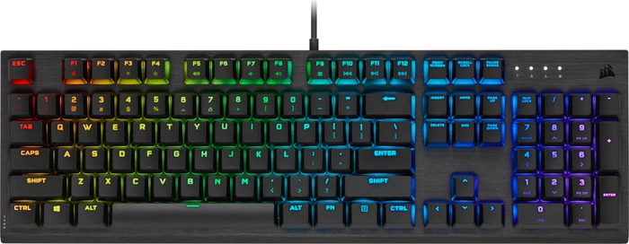 Corsair K60 RGB PRO Low Profile, MX LOW PROFILE RGB SPEED, USB, DE