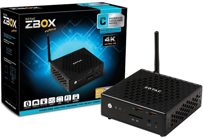 Zotac ZBOX CI520 nano Plus, Core i3-4020Y, 4GB RAM, 64GB SSD