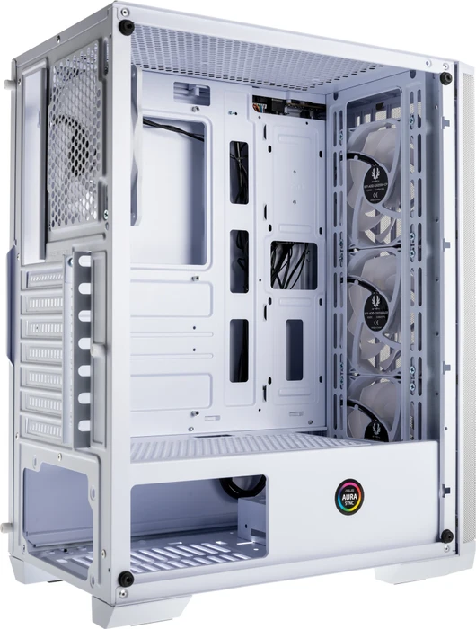 BitFenix Nova Mesh SE TG 4ARGB, weiß, inkl. 4x Lüfter, Lüfter LED RGB, Glasfenster