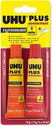 UHU Plus Sofortfest 2-Komponenten Epoxidharzkleber, 35g