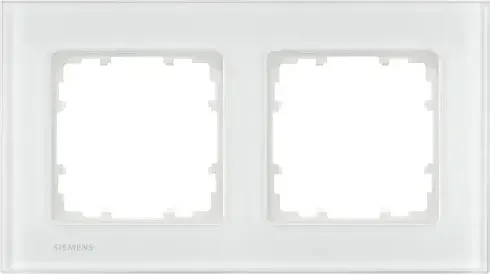 Siemens DELTA miro Glas Rahmen 2-Fach, weiß