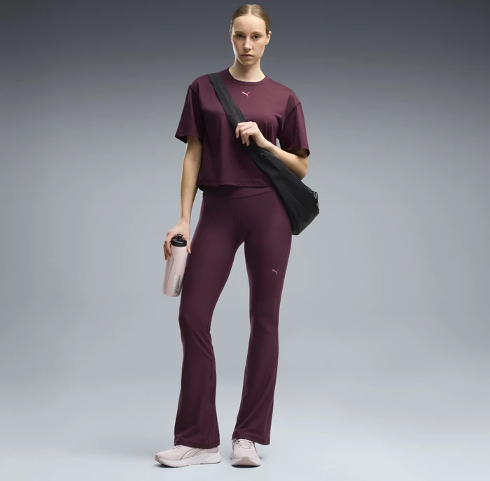 Puma Cloudspun Relaxed T-Shirt kurzarm ruby noir heather (Damen)