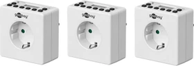 Wentronic goobay digitale Wochenzeitschaltuhr, IP20, weiß, 3er-Pack