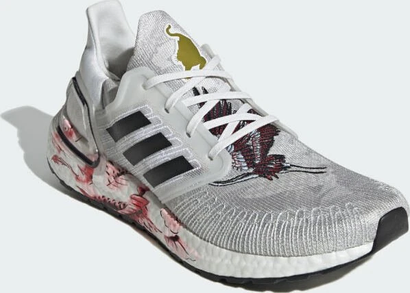 adidas Ultraboost 20 crystal white/core black/solar red (Herren)
