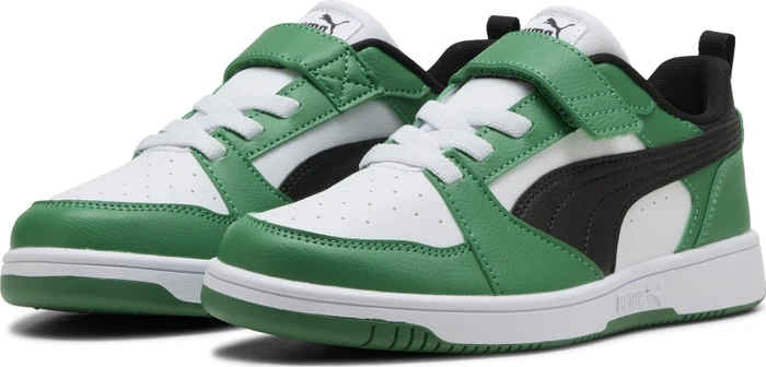 Puma Rebound V6 Lo puma white/puma black/archive green (Junior)
